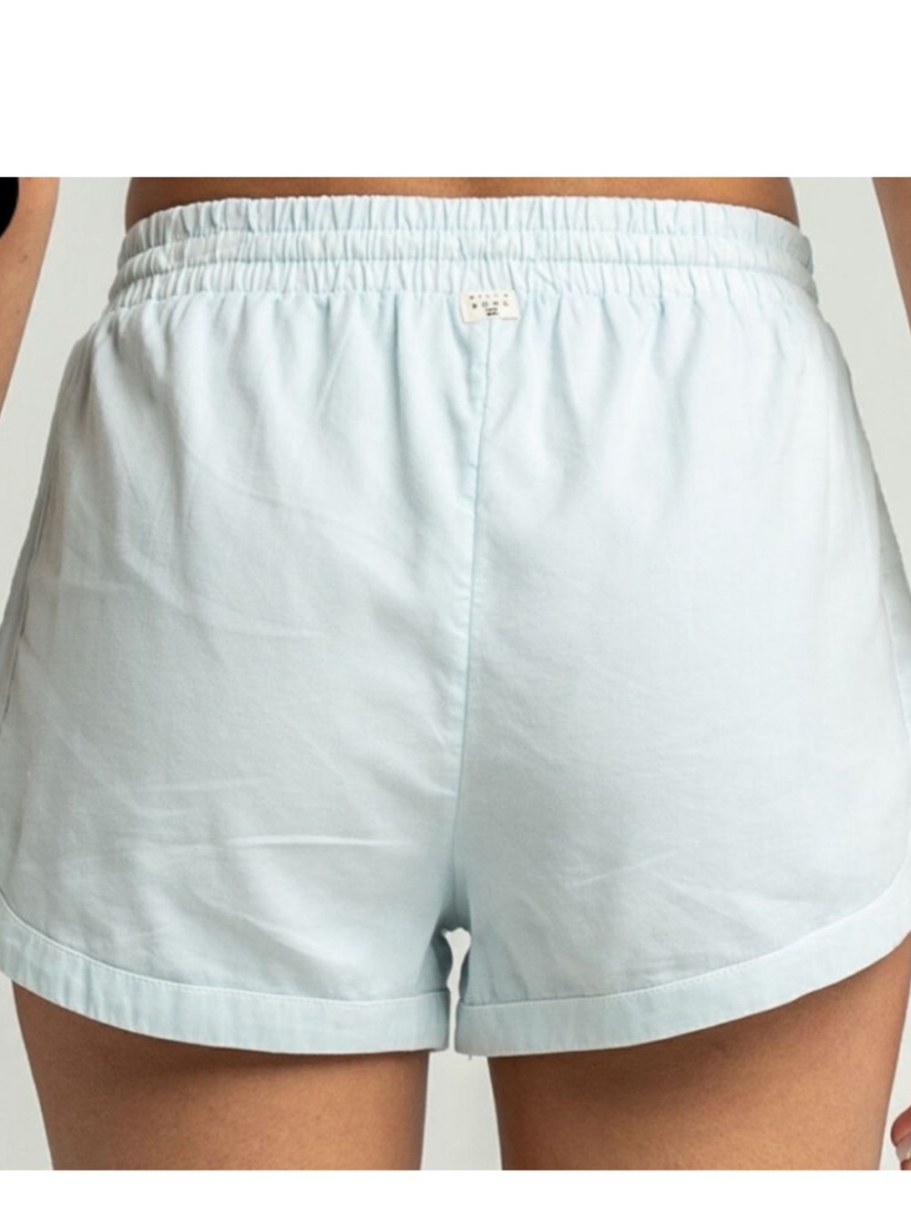 Billabong Road Trippin Shorts Washed Chambray light Blue curved hem pull on XL - Picture 3 of 9